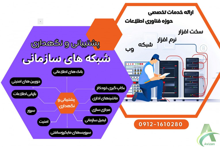 پشتیبانی شبکه و سرویسهای تحت شبکه (مشاور و مجری خدمات تخصصی شبکه و امنیت) 