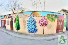 نقاشی دیواری دیوار نویسی دیوارنویسی رنگ سوله